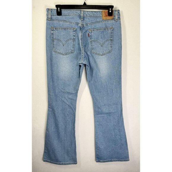 Vintage Levis 519 Low Flare Leg Jeans 13L Jr 35x32 Blue Stretch Light Wash Y2K - Picture 2 of 10